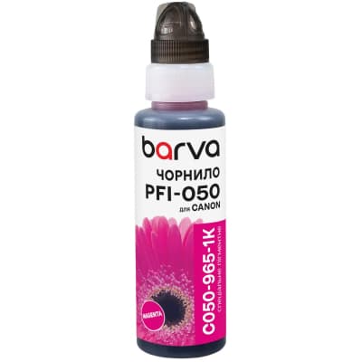 Чорнило Barva Canon PFI-050 100мл, Pigm., флакон OneKey, Magenta (C050-965-1K)