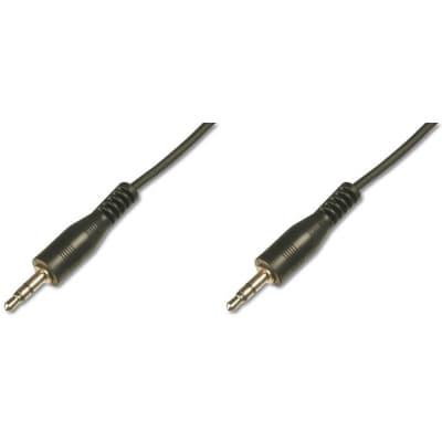 Кабель мультимедійний 3.5mm M to 3.5mm M 2.5m black Digitus (AK-510100-025-S)