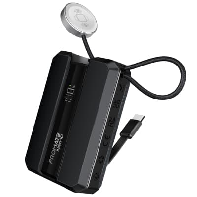 Батарея універсальна Promate 10000mAh PD/30W, iWatch charging (neo-10.black)