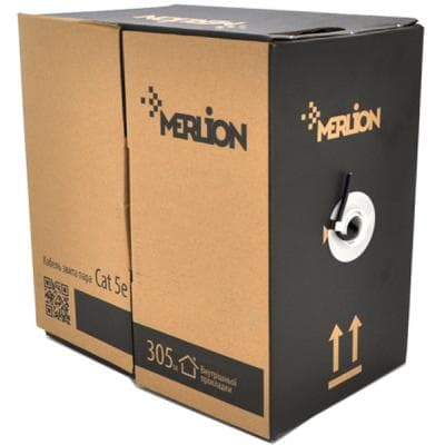 Кабель мережевий Merlion UTP 500м КНП (2*2*0.5) 2p 24 AWG [СCA] зовнішній (09844)