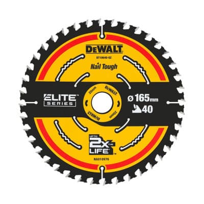 Диск пильний DeWALT ELITE EXTREME, 165х20х40, кут заточування 18 гр. (DT10640)