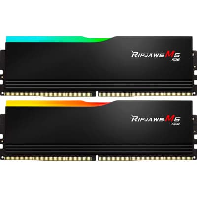 Модуль пам'яті для комп'ютера DDR5 64GB (2x32GB) 6000 MHz Ripjaws M5 RGB Matte Black G.Skill (F5-6000J3238G32GX2-RM5RK)
