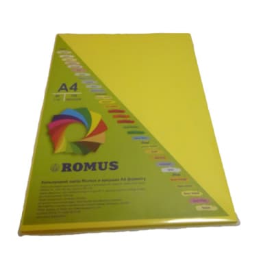 Папір Romus A4 160 г/м2 100sh Canary yellow (R50805)