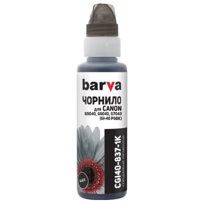 Чорнило Barva Canon GI-40PGBK, 100 мл, OneKey 1K (CGI40-837-1K)