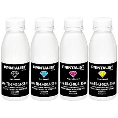 Тонер HP CLJ Pro M252/M452, SET Canon 045 Black 60г/Color 50г Printalist (TR-M252-SET-PL)