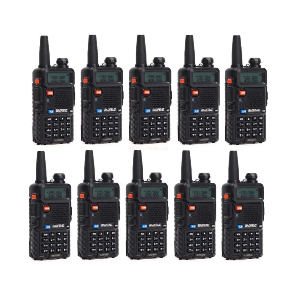 Портативна рація Baofeng UV-5R Black Ten Pack комплект 10 шт (2200000758972)