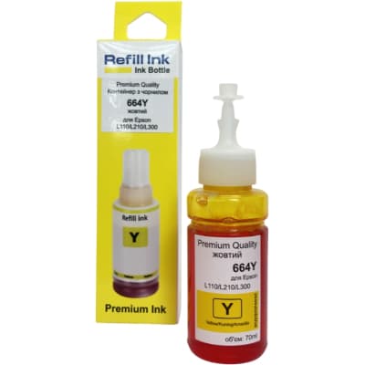 Чорнило Premium Quality Epson 664Y 70мл Yellow (70264881)