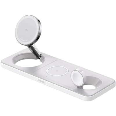 Зарядний пристрій Anker MagGo Wireless Charging Station 15W 3-in-1 Pad White (B25M1321)