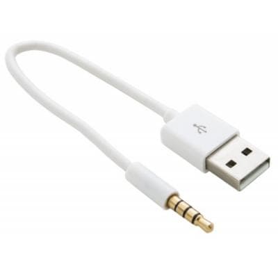 Дата кабель USB 2.0 AM to 3.5mm M 0.15m for iPod Shuffle Charge&Sync White Extradigital (KBA1651)