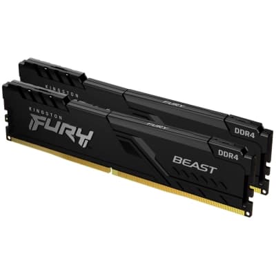 Модуль пам'яті для комп'ютера DDR4 32GB (2x16GB) 3600 MHz Fury Beast Black Kingston Fury (ex.HyperX) (KF436C18BBK2/32)