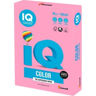 Папір Mondi IQ color А4 pastel, 80g 500sheets, Pink (PI25/A4/80/IQ)