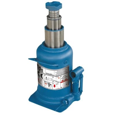 Домкрат GTM гідравлічний пляшковий 10т (210-520мм) двохштоковий (TH810001)