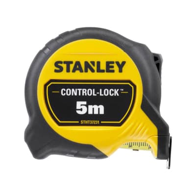 Рулетка Stanley CONTROL-LOCK, 5мх25мм, у прогумованому корпусі, з двосторонньою шкалою (STHT37231-0)