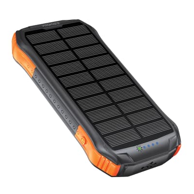 Батарея універсальна Promate 10000mAh PD/20W, QC/3/0, Solar, QI, IP65 (solartank-10pdqi.black)