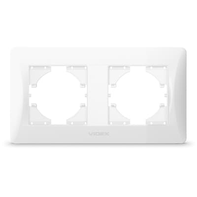 Рамка Videx BINERA біла 2 пости (VF-BNFR2H-W)