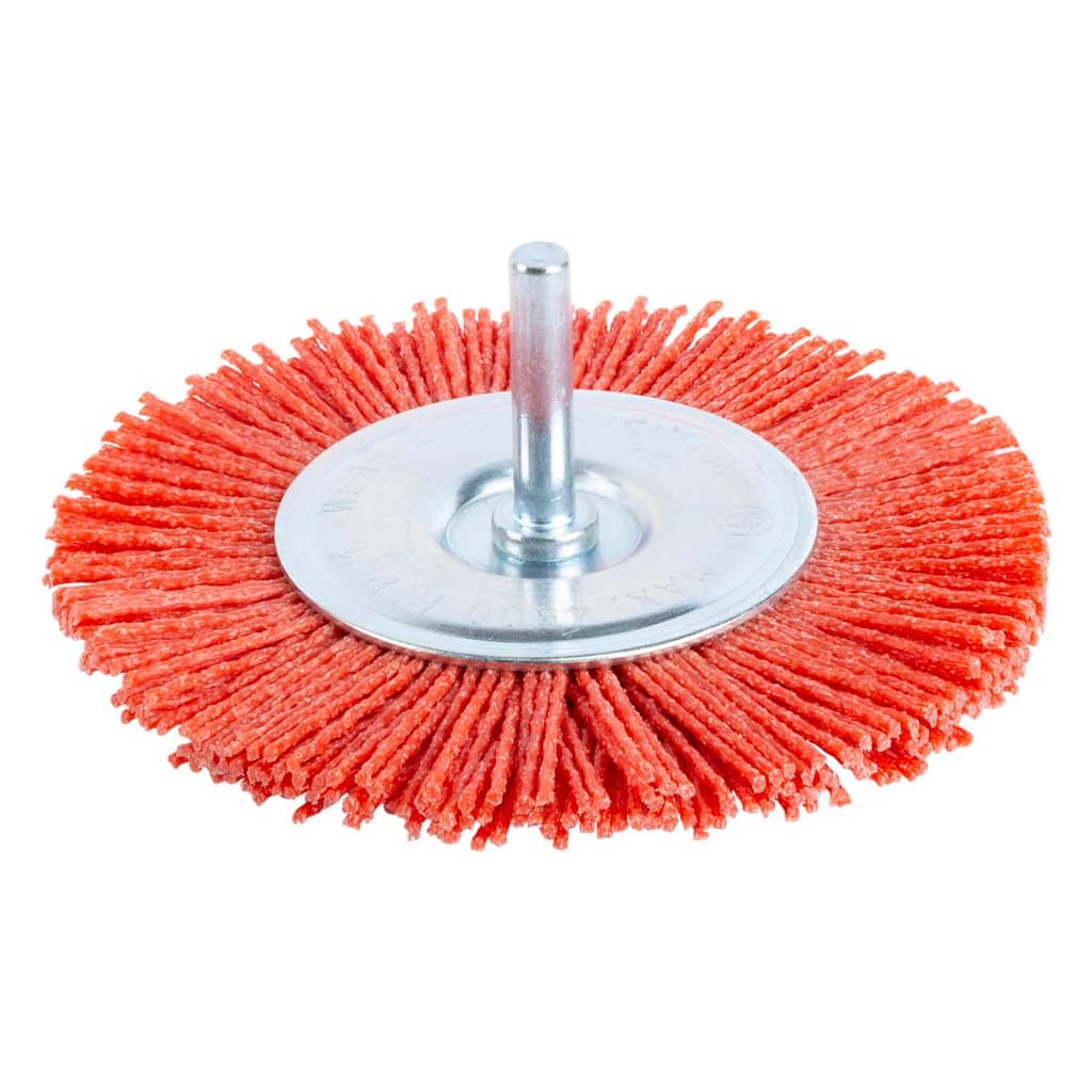 Щітка для електроінструменту Sigma дротяна дископодібна 100мм хвостовик 6мм нейлонова 9013301 (9013301)