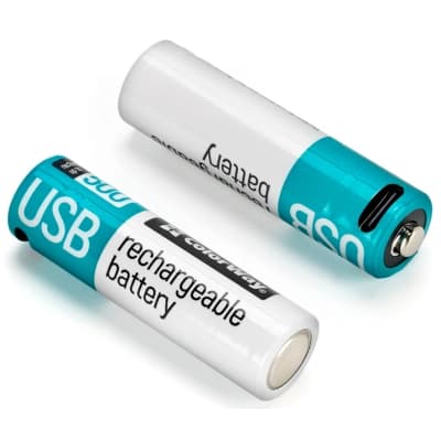 Акумулятор ColorWay AA USB-С 2220 mAh 1.5V (2шт) (Li-Polymer) (CW-UBAA-10)