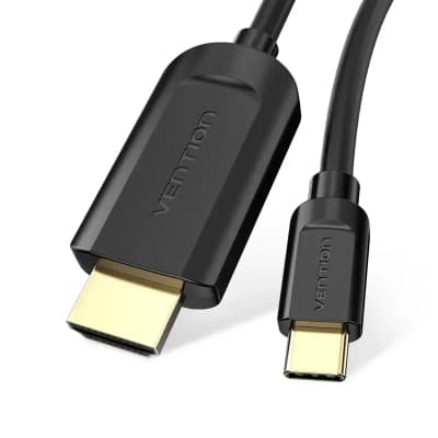 Кабель мультимедійний USB-C to HDMI M 1.5m black VENTION (CGUBG)