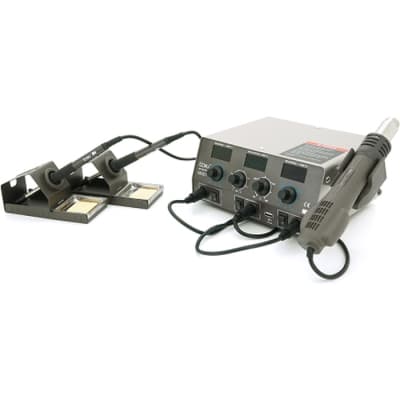 Паяльна станція Bakku BA-603D+ цифрова індикація, фен, два паяльники (370*280*160) 4.35 кг (BA-603D+)