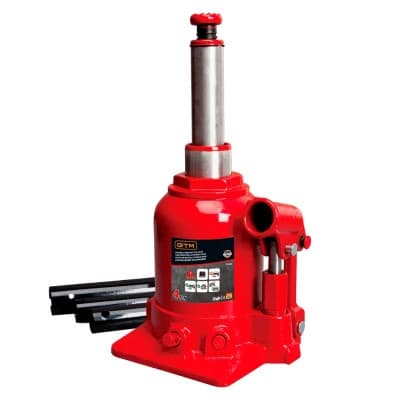 Домкрат GTM гідравлічний пляшковий 4т (150-370мм) двохштоковий (TF0402)