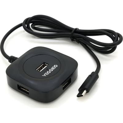 Концентратор VEGGIEG USB-C 4xUSB 2.0 0.2m black (YT-TC-V-C240)