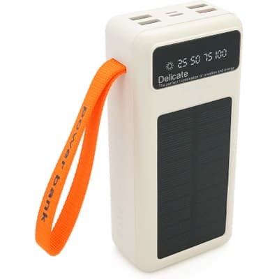 Батарея універсальна ACL 30000mAh, Solar, 22.5W, cables Type-C + Lighting, White (ACL PW-141W)