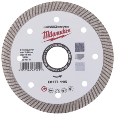Круг відрізний Milwaukee алмазний SPEEDCROSS DHTI 125 мм для плитки, чистый рі (4932492155)
