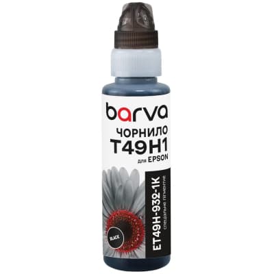 Чорнило Barva Epson T49H 100мл, Pigm, флакон OneKey, Black (ET49H-932-1K)