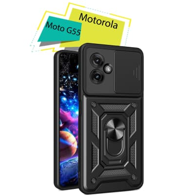Чохол до мобільного телефона BeCover Military Motorola Moto G55 Black (713056)