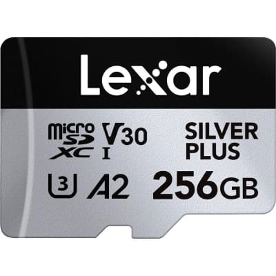Карта пам'яті Lexar 256GB microSDXC class 10 UHS-I U3 V30 A2 Professional Silver (LMSSIPL256G-BNANG)