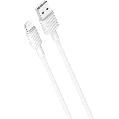 Дата кабель USB 2.0 AM to Lightning 1.0m 2.4A white XO (NB156-L-1-WH)