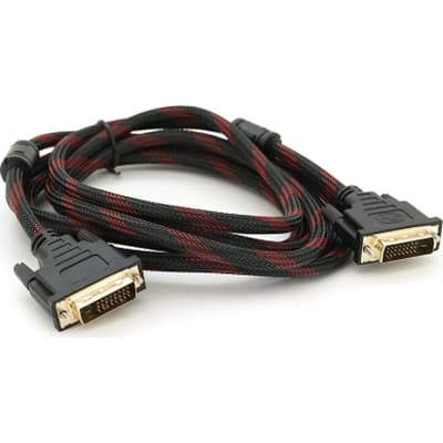 Кабель мультимедійний DVI M to DVI M 3.0m 24+1pin black/red Merlion (YT-DVI(M)/(M)NY/RD-3.0m)