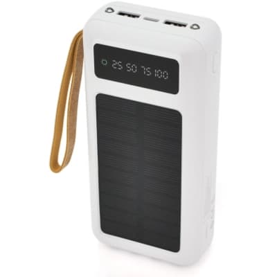 Батарея універсальна ACL 30000mAh, SOLAR, Type-C/Lighting/Micro/USB, White (PW-61)
