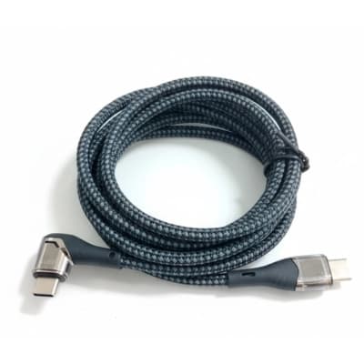 Дата кабель USB-C to USB-C 1.5m 5A 100W Quick Charge magnetic black BeCover (714555)