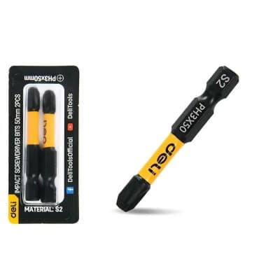 Набір біт Deli PH3 x 50 мм, 2шт (EDL501003Z)