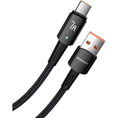 Дата кабель USB 2.0 AM to USB-C 3.0m 100W black Essager (EXC7A-CGC01-P)