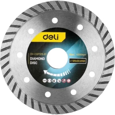 Круг відрізний Deli алмазний 125 х 22,2 мм (DH-CQP125-E1)