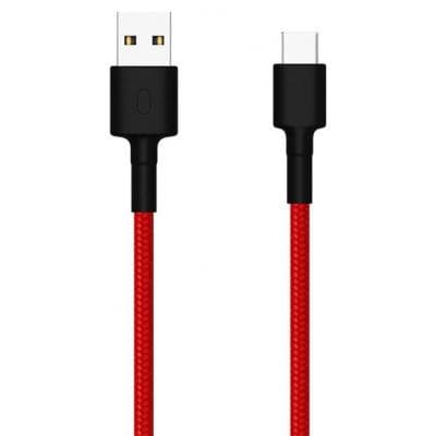 Дата кабель USB 2.0 AM to USB-C 1.0m Braide red Xiaomi (435419)