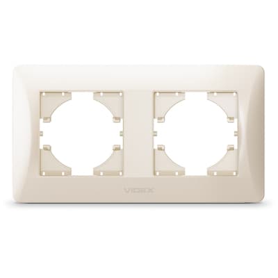 Рамка Videx BINERA кремова 2 пости (VF-BNFR2H-CR)