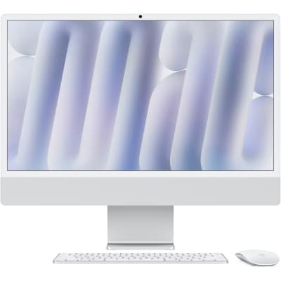 Комп'ютер Apple 24" iMac Retina 4.5K / Apple M4 (10-c/CPU, 10-c/GPU), 16, 256, Silver (MWUU3UA/A)