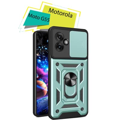 Чохол до мобільного телефона BeCover Military Motorola Moto G55 Dark Green (713058)