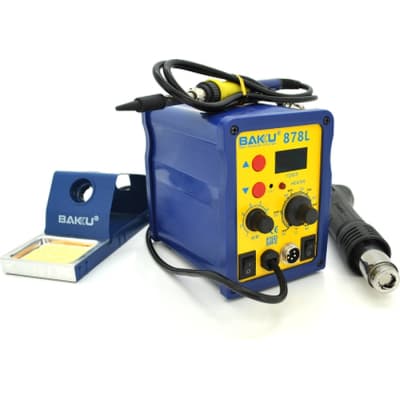 Паяльна станція Bakku BK-878L цифрова індикація, фен, паяльник (260*165*173) 2,27 кг (BK-878L)