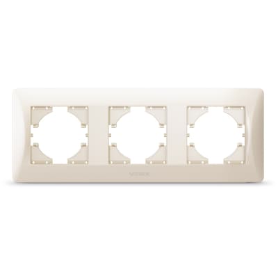 Рамка Videx BINERA кремова 3 поста (VF-BNFR3H-CR)