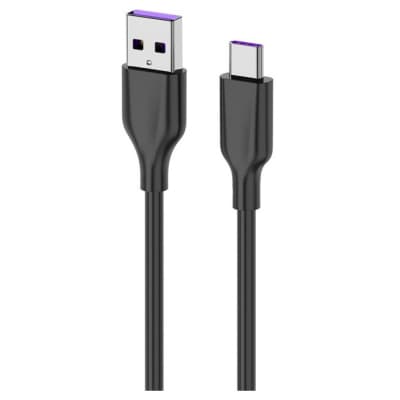 Дата кабель USB 2.0 AM to USB-C 1.0m Glow black 2E (2E-CCAC-BL)