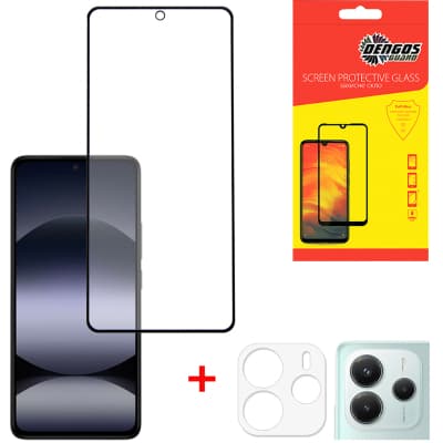 Скло захисне Dengos Xiaomi Redmi Note 14 4G/5G Kit (DG-TGSCP-08)