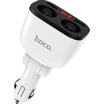 Зарядний пристрій HOCO HOCO Z28 Power ocean 2xUSB + display White (6957531091967)