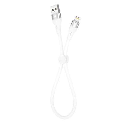 Дата кабель USB 2.0 AM to Lightning 0.25m 2.4A white XO (XO-NB179-BK)