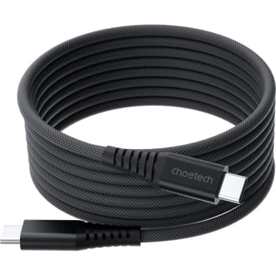 Дата кабель USB-C to USB-C 1.2m 240W magnetic black Choetech (XCC-1051-BK)
