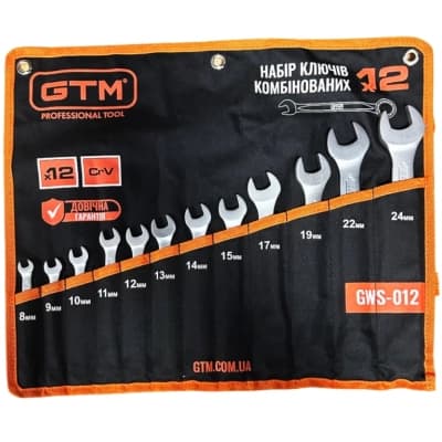 Ключ GTM 8-24мм 12шт, чохол (GWS-012)