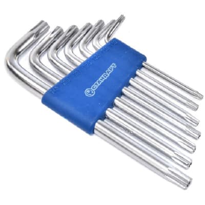 Ключ Стандарт TORX Г-подібний з отвором 7шт. (TKS0701)